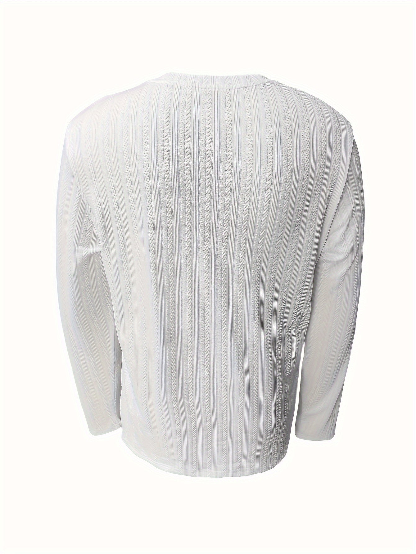 Long Sleeve Slim-Fit Men's T-Shirt - Machine Washable, Casual & Stylish for Fall/Winter