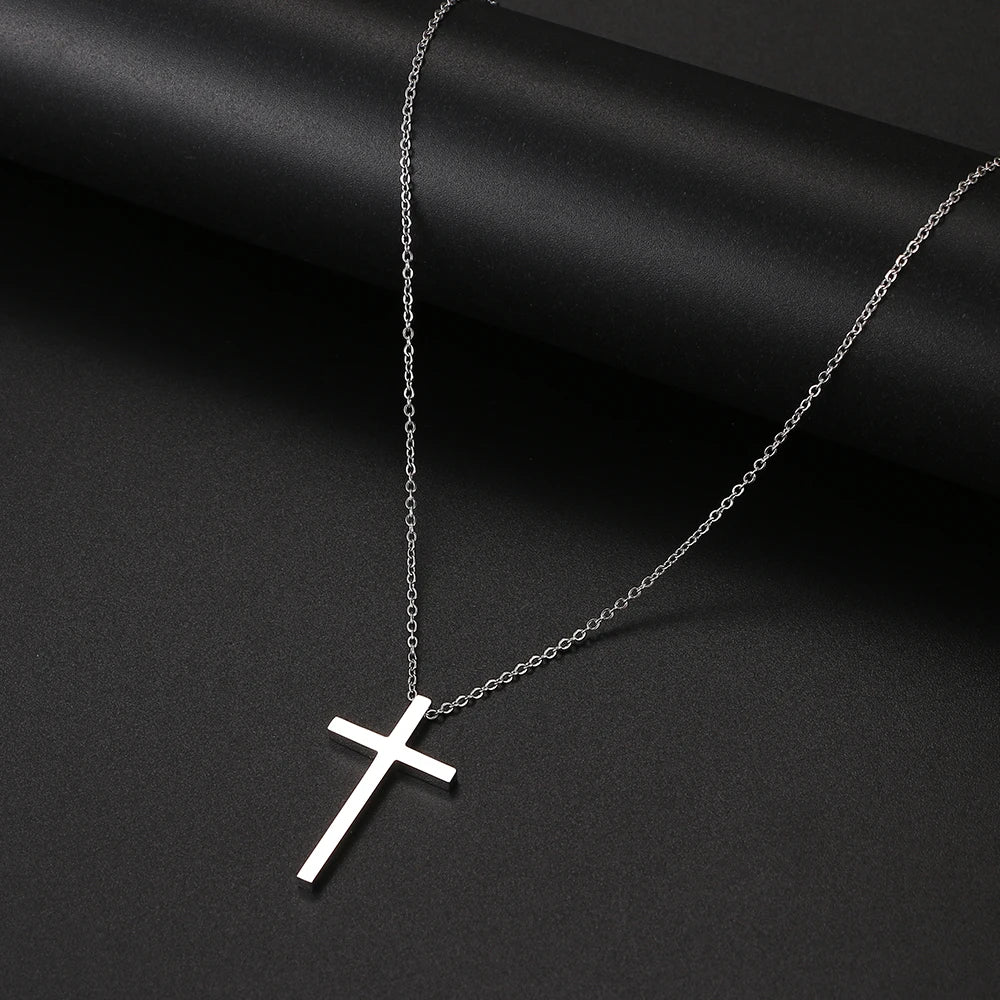 Stainless Steel Necklaces Minimalist Four-leaf Clover Geometric Style Fashion Chain Necklace for Women Collar Pendant Jewelry