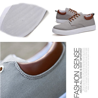 Brand Breathable Male Canvas Sneakers for Men Big Size 46 47 48