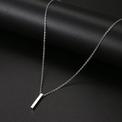 Stainless Steel Necklaces Minimalist Four-leaf Clover Geometric Style Fashion Chain Necklace for Women Collar Pendant Jewelry