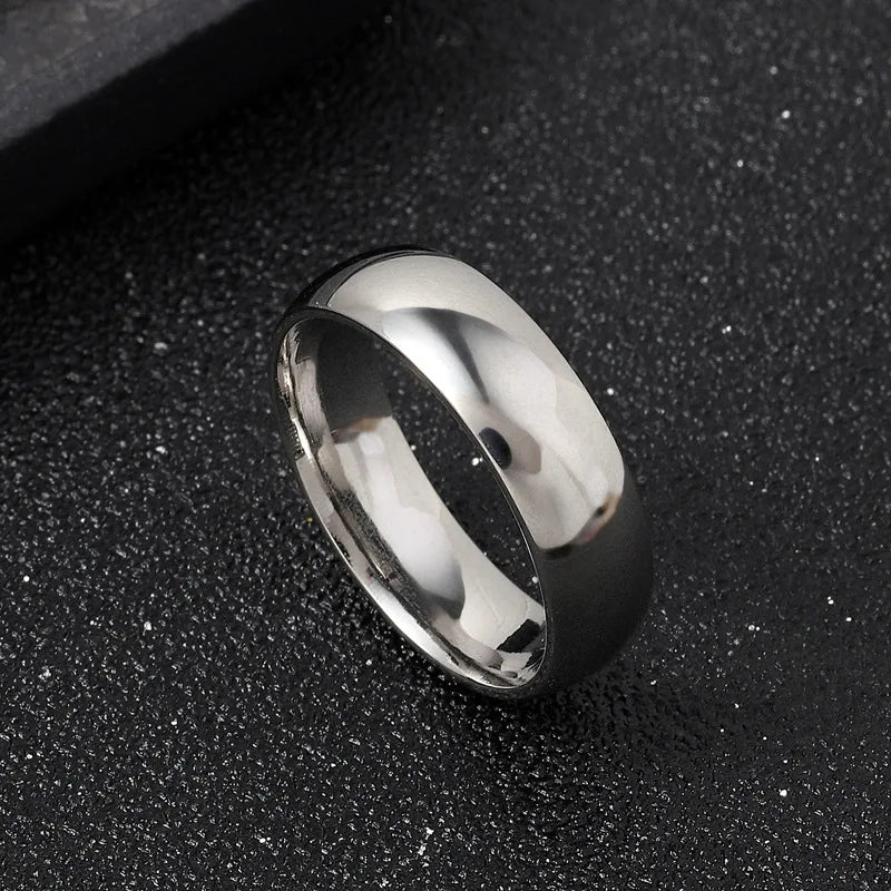 Charm Jewelry Ring for Men  Stainless Steel Black Rings Wedding Engagement Band Quality Matte Male Jewelry