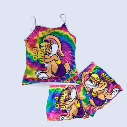 Sexy Cartoon Suspender Pajama Suit for Summer or Yoga