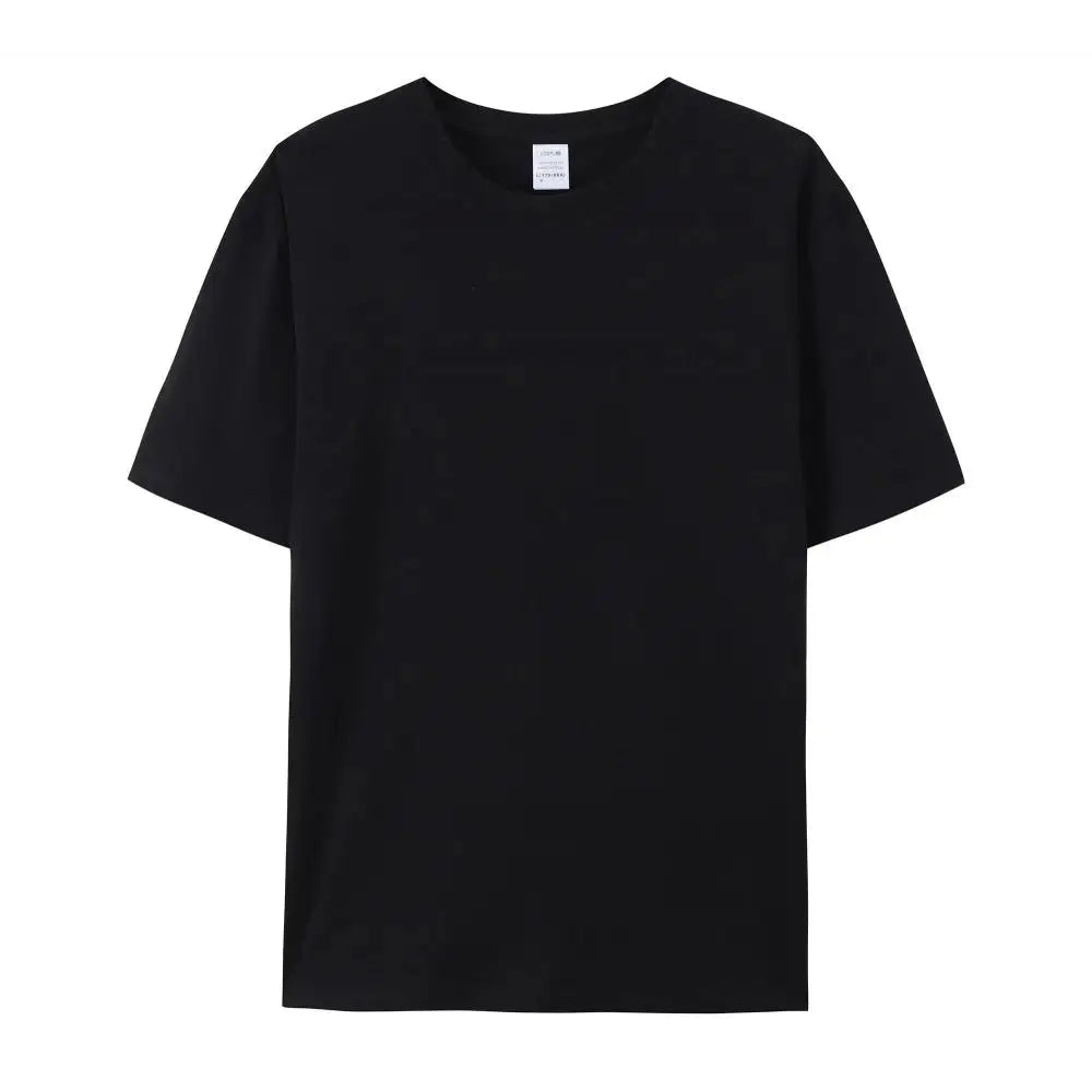 100% Cotton Round Neck T Shirt Unisex Summer Cotton Tee Shirts Wholesale Bulk Blank Black Tshirts For Men Playeras De Algodon