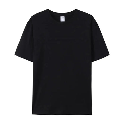 100% Cotton Round Neck T Shirt Unisex Summer Cotton Tee Shirts Wholesale Bulk Blank Black Tshirts For Men Playeras De Algodon