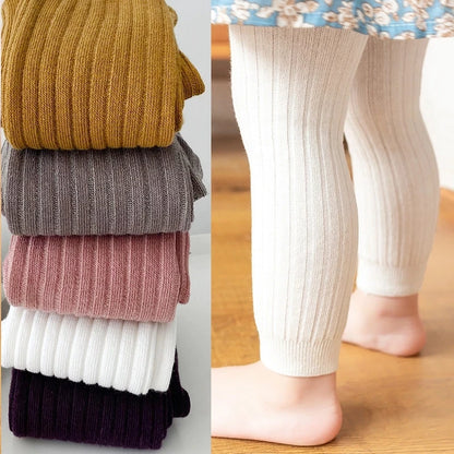 Spring Autumn Baby Boys Girls Pants Newborn Girl Leggings Tights Cotton Stretch Kids Children Knitting Trousers For 0 to 6Years