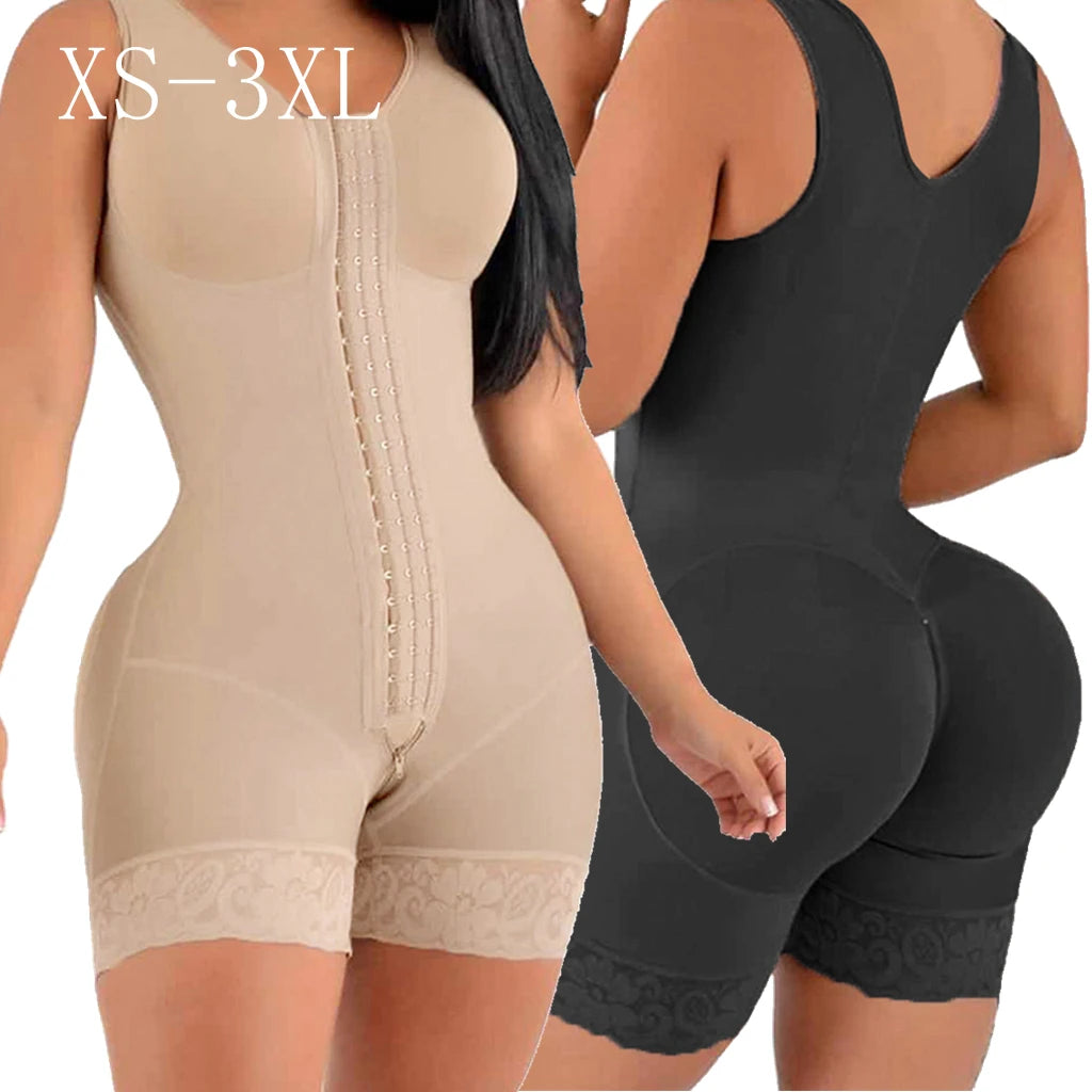 High Compression Fajas Colombianas Body Shapewear Women Corrective Girdle Tummy Control Post Liposuction BBL Slimming Waist Belt