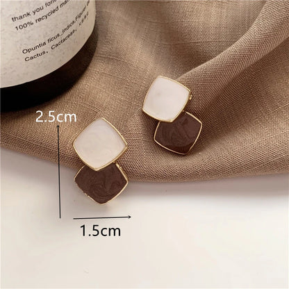 Retro Metal Gold Color Multiple Small Circle Stud Earrings for Women Korean Jewelry Fashion Wedding Party Earrings Jewelry Gift