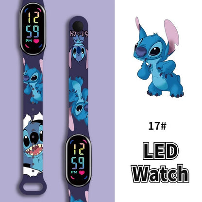 Stitch Children Watches Girls Waterproof Sport Touch Screen Watch for Women Waterproof Digital Clock Bracelet Gifts