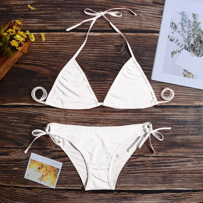 Women Thong Bikini Set Sexy Swimsuit Bandage Style Brazilian Swimwear Summer Accessories For Vacation Holiday Beach Pool