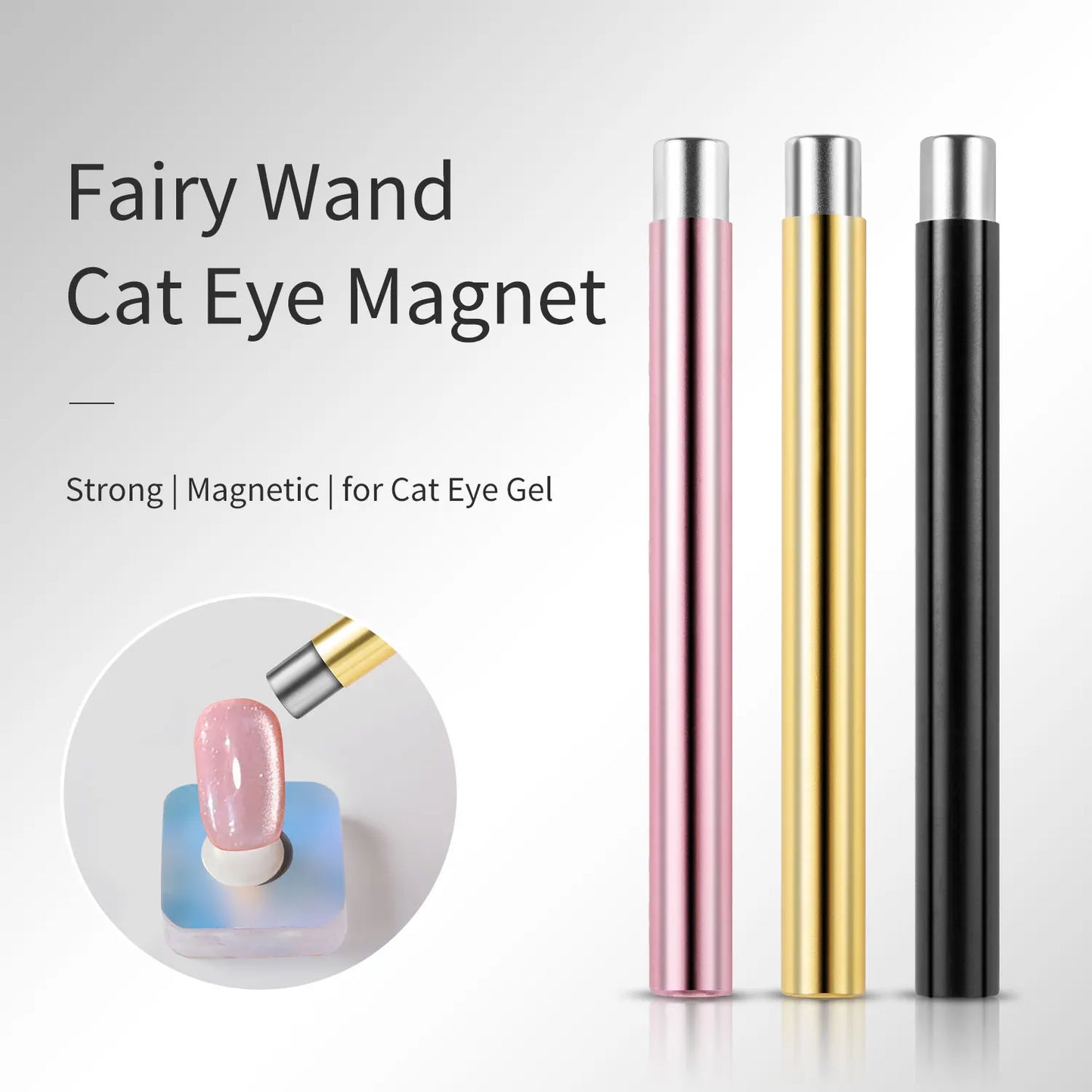 1PC Cat Eye Nail Magnetic Stick Cylindrical Magnet for Cat Eye UV Gel Polish Snowlight Glitter Effect Tools Manicure Design Tool