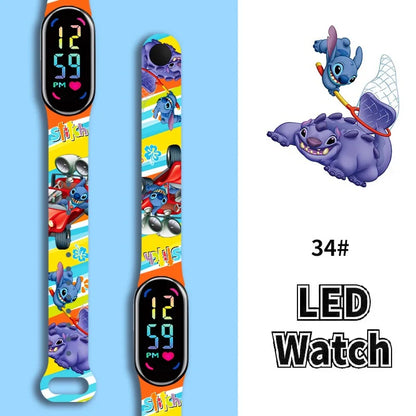 Stitch Children Watches Girls Waterproof Sport Touch Screen Watch for Women Waterproof Digital Clock Bracelet Gifts