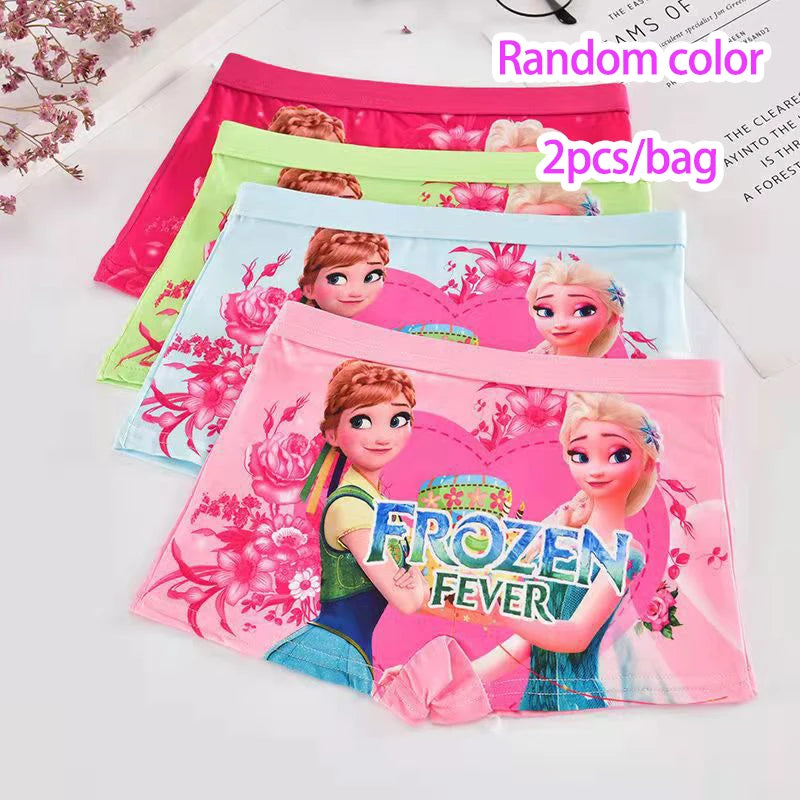 2pcs/Bag New Girl Underwear Anna and Elsa princess Cartoon Children knickers Girl Underpants Kids Panties Panty Briefs 2-7Years