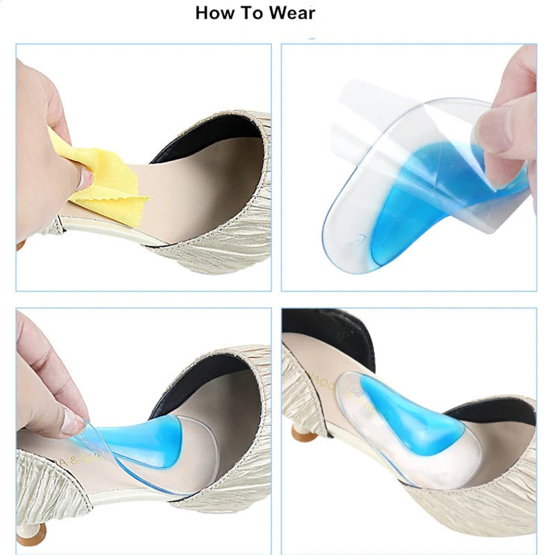 Silicone Orthopedic Insoles Flat Foot Arch Support Insert Pad Corrector Shoe Cushion Gel Valgus Correction Plantar Fasciitis Pad