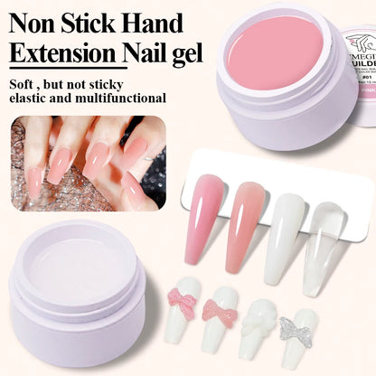 15ML Non Stick Hand Solid Extension Gel Nail Polish Set Carving Powder Rhinestone Glue UV Lamp Acrylic Nail Gel Varnish Poly Set