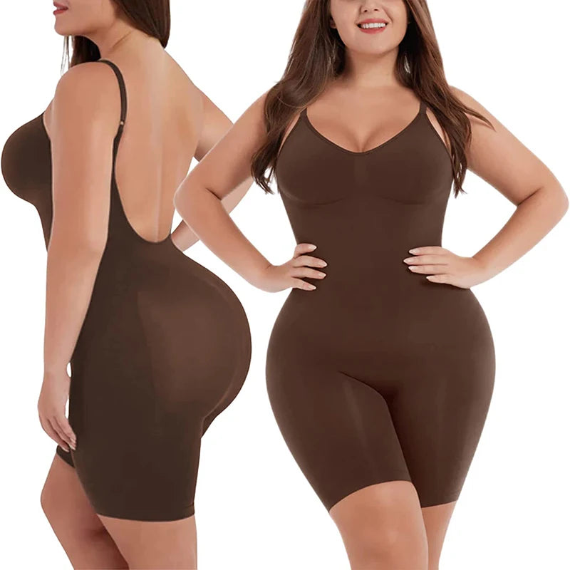 Comfort Seamless Bodysuit Printed Plus Size Tummy Control Shapewear Flat Belly Slimming Underwear Full Body Shaper Corset Women