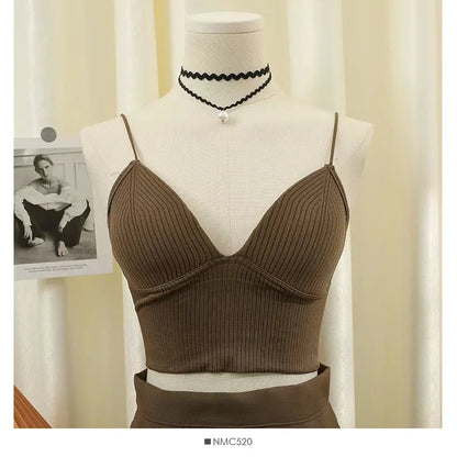 Women Sexy Crop Tops Bra Tube Top Female Streetwear Sleeveless Seamless Sports Bra Crop Camis Top Tee Bandeau Top Basic Tank