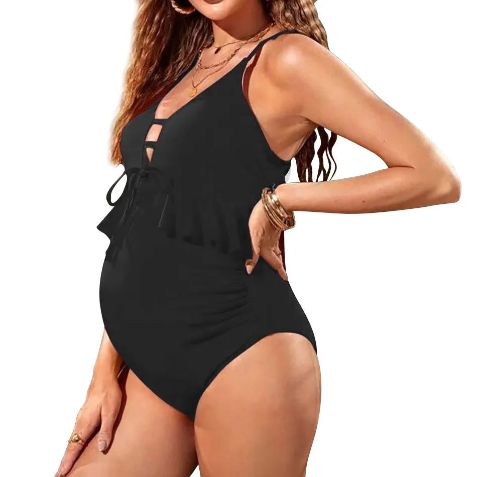 New European and American One Piece Pregnant Women Clothing Multi-Color Bikini Sunshine Beach Outdoor Swimming Women's Swimwear