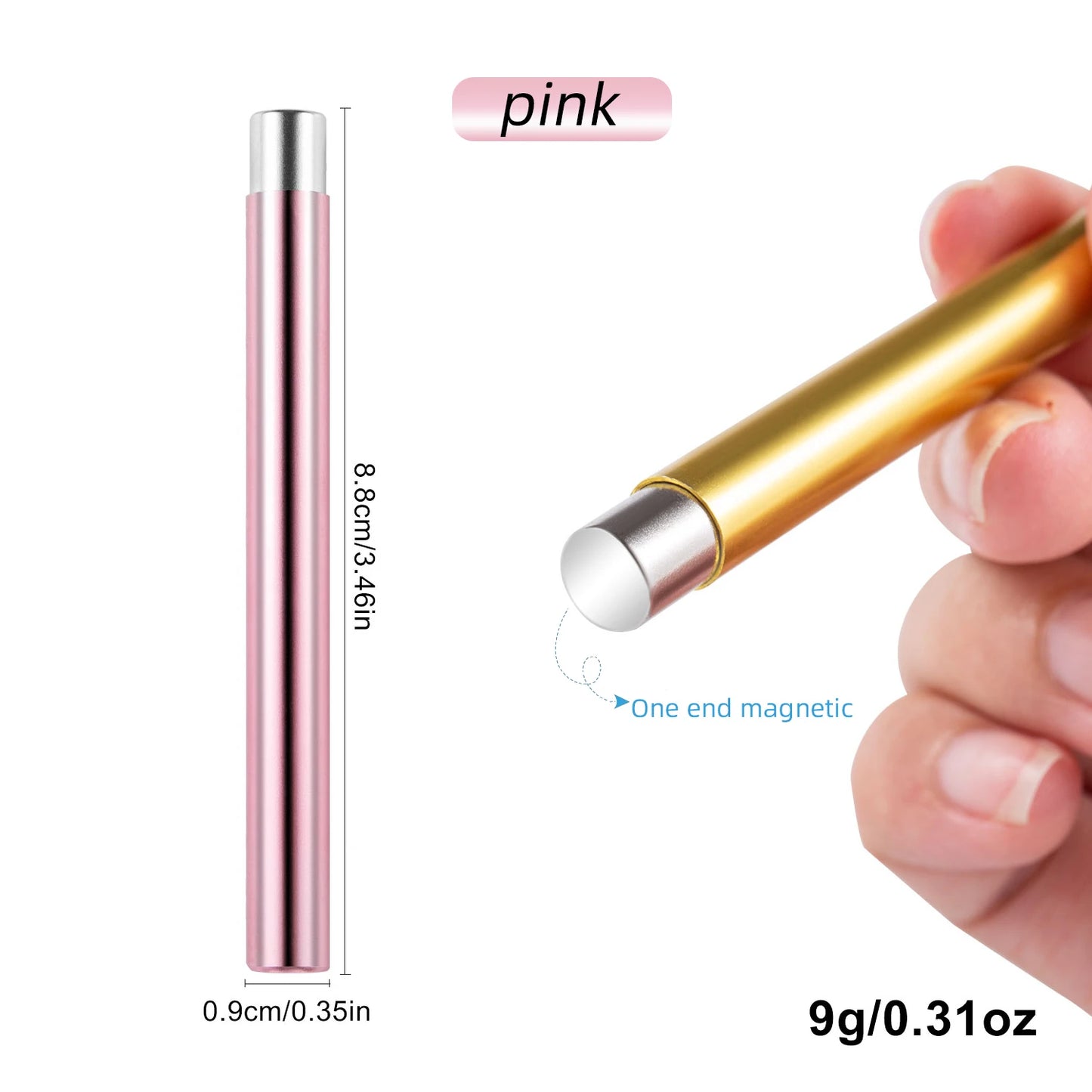 1PC Cat Eye Nail Magnetic Stick Cylindrical Magnet for Cat Eye UV Gel Polish Snowlight Glitter Effect Tools Manicure Design Tool