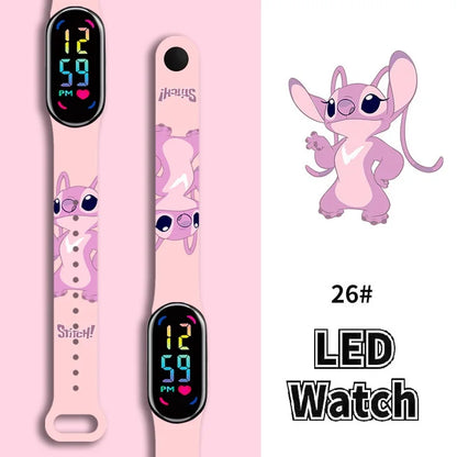 Stitch Children Watches Girls Waterproof Sport Touch Screen Watch for Women Waterproof Digital Clock Bracelet Gifts