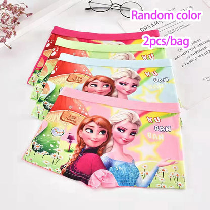 2pcs/Bag New Girl Underwear Anna and Elsa princess Cartoon Children knickers Girl Underpants Kids Panties Panty Briefs 2-7Years