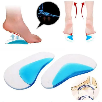 Silicone Orthopedic Insoles Flat Foot Arch Support Insert Pad Corrector Shoe Cushion Gel Valgus Correction Plantar Fasciitis Pad