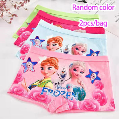 2pcs/Bag New Girl Underwear Anna and Elsa princess Cartoon Children knickers Girl Underpants Kids Panties Panty Briefs 2-7Years