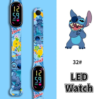 Stitch Children Watches Girls Waterproof Sport Touch Screen Watch for Women Waterproof Digital Clock Bracelet Gifts