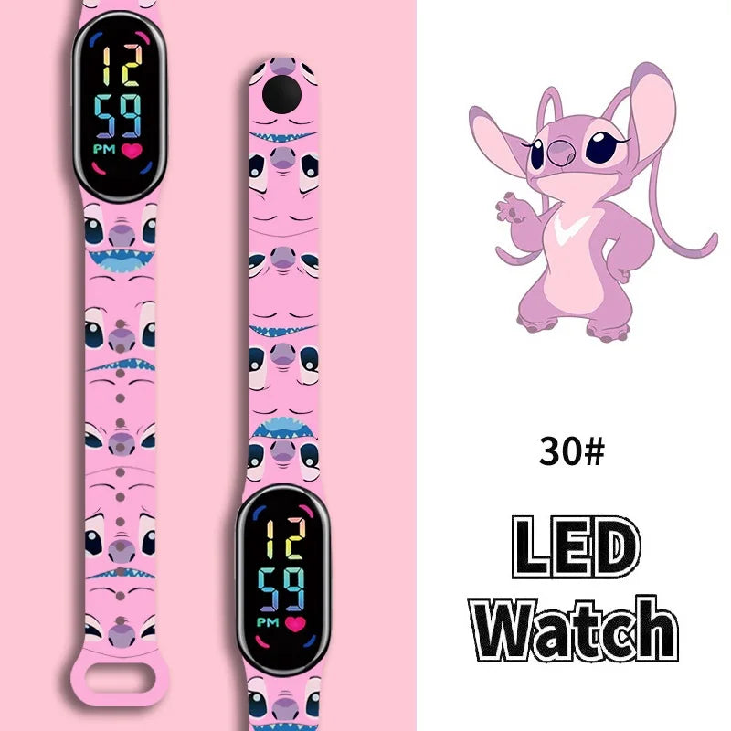 Stitch Children Watches Girls Waterproof Sport Touch Screen Watch for Women Waterproof Digital Clock Bracelet Gifts