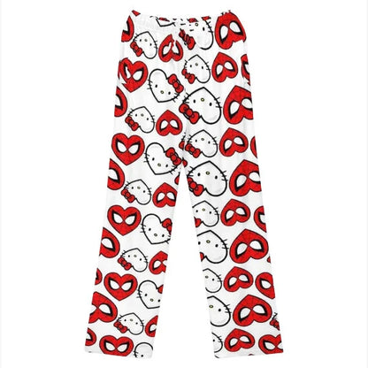 Loose pajama pants with funny Japanese tv anime design