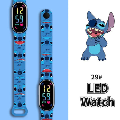 Stitch Children Watches Girls Waterproof Sport Touch Screen Watch for Women Waterproof Digital Clock Bracelet Gifts