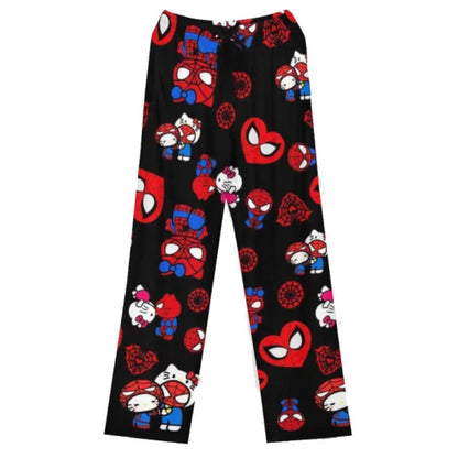 Loose pajama pants with funny Japanese tv anime design