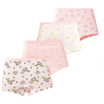 Multipack Girls Panties Lovely Character Pattern Cartoon Girls Boxer Briefs Soft Cotton Kids Underwear Washable Children Boxers