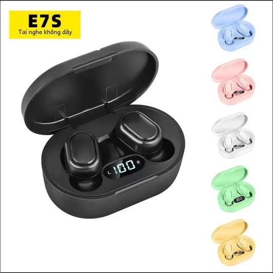 E7S TWS Wireless Headphones Bluetooth earphone Control Sport Headset Waterproof Microphone Music Earphone Work On All Smartphone