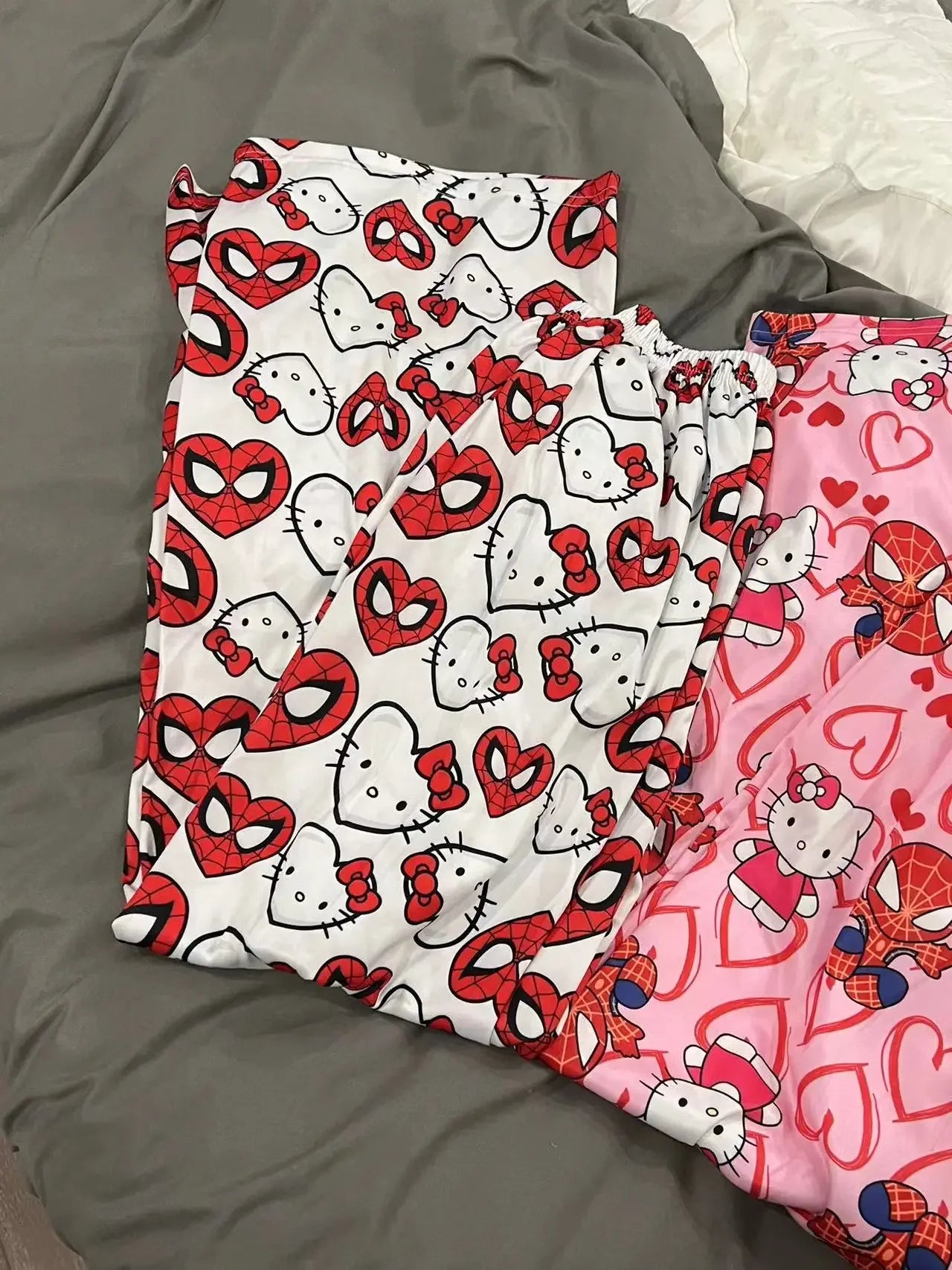 Loose pajama pants with funny Japanese tv anime design