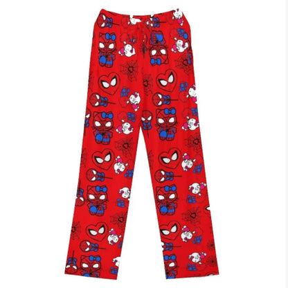 Loose pajama pants with funny Japanese tv anime design