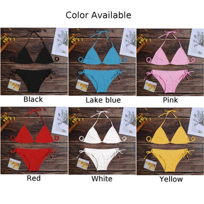 Women Thong Bikini Set Sexy Swimsuit Bandage Style Brazilian Swimwear Summer Accessories For Vacation Holiday Beach Pool