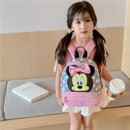 Disney Cartoon Backpack For Baby Boys Girls Minnie Mickey Mouse Children Lovely Schoolbag Kindergarten Schoolbag Kids Gift