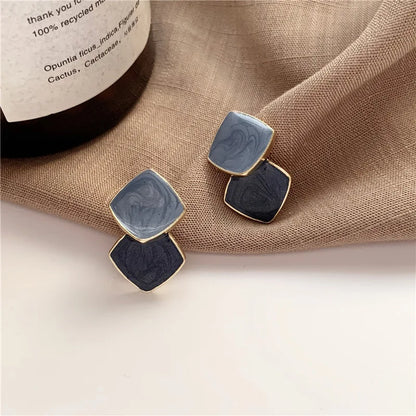 Retro Metal Gold Color Multiple Small Circle Stud Earrings for Women Korean Jewelry Fashion Wedding Party Earrings Jewelry Gift