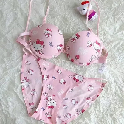 Comic underwear, bra and panties gift for young girls