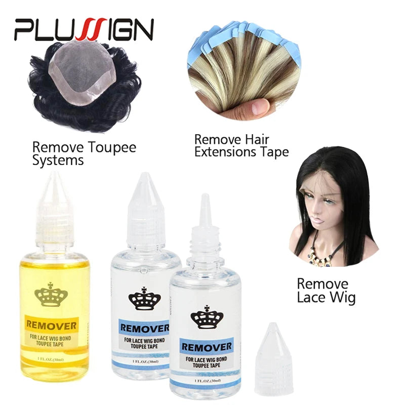 Yellow Remover For Lace Wig Glue,Tape,Adhesive 30Ml Clear Adhesive Remover Solvent For Salon Or Home Remover For Wig Glue System