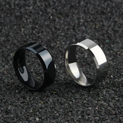 Charm Jewelry Ring for Men  Stainless Steel Black Rings Wedding Engagement Band Quality Matte Male Jewelry