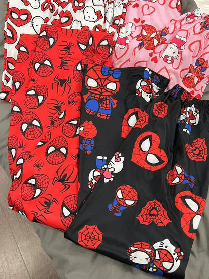 Loose pajama pants with funny Japanese tv anime design