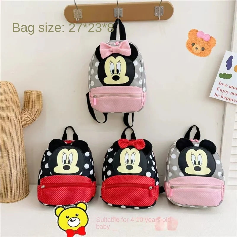 Disney Cartoon Backpack For Baby Boys Girls Minnie Mickey Mouse Children Lovely Schoolbag Kindergarten Schoolbag Kids Gift