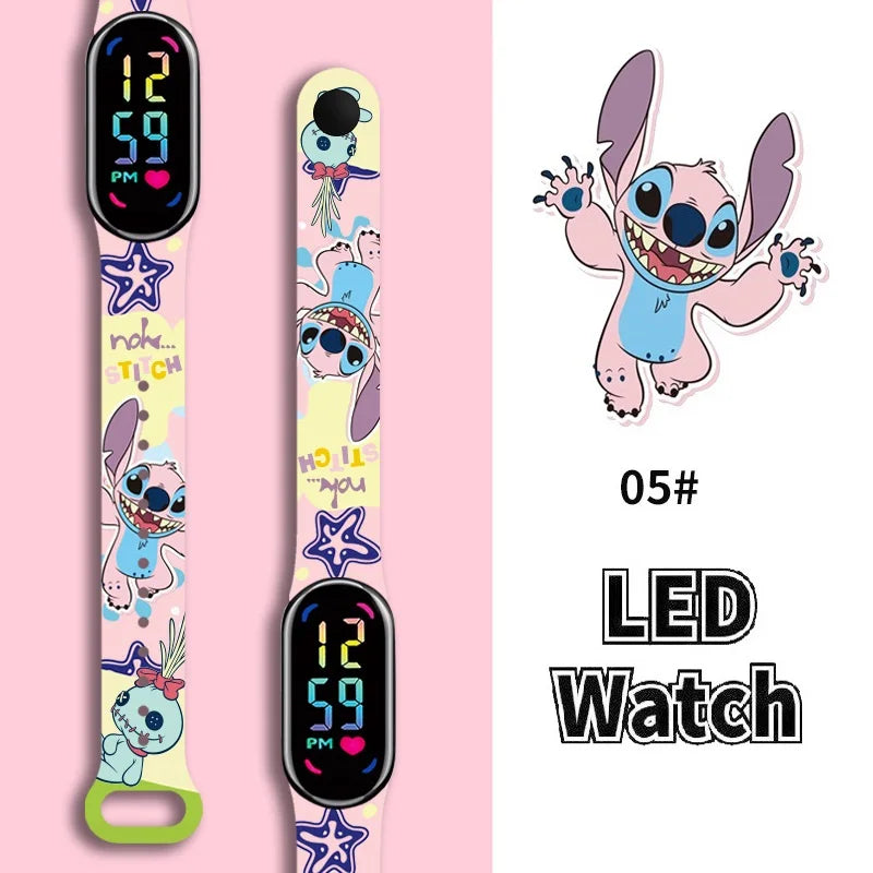 Stitch Children Watches Girls Waterproof Sport Touch Screen Watch for Women Waterproof Digital Clock Bracelet Gifts