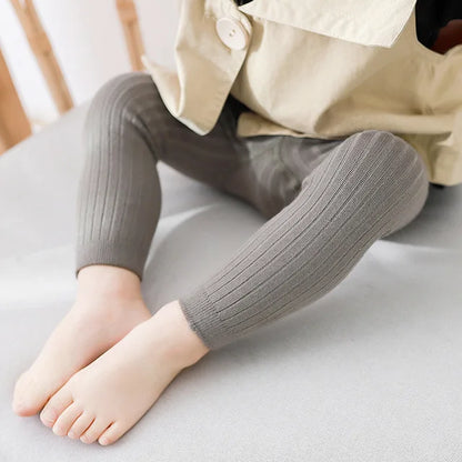 Spring Autumn Baby Boys Girls Pants Newborn Girl Leggings Tights Cotton Stretch Kids Children Knitting Trousers For 0 to 6Years