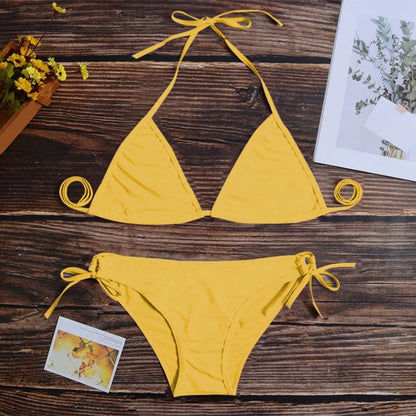 Women Thong Bikini Set Sexy Swimsuit Bandage Style Brazilian Swimwear Summer Accessories For Vacation Holiday Beach Pool